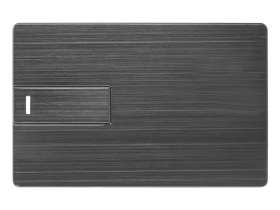 Флеш-карта USB 2.0 16 Gb в виде металлической карты Card Metal, темно-серый №3