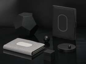 Органайзер с беспроводной зарядкой 5000 mAh Powernote, темно-серый №2