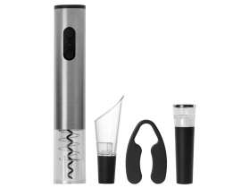 Набор винных аксессуаров с электрическим штопором из стали, на батарейках №9