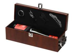 Набор аксессуаров для вина в подарочной коробке Fabrizio, коричневый №3