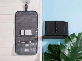 Несессер для путешествий со съемной косметичкой Flat, темно-синий №7