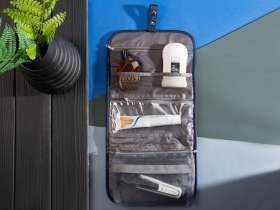 Несессер для путешествий со съемной косметичкой Flat, темно-синий №9