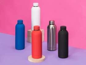 Вакуумная термобутылка Cask Waterline, soft touch, 500 мл, черный (Р) №8