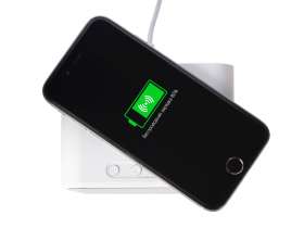 Настольные часы с функцией беспроводной зарядки Wake, 10 Вт №4