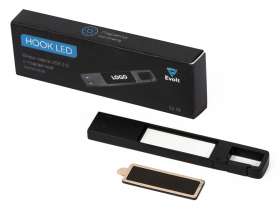 USB 2.0- флешка на 32 Гб c подсветкой логотипа Hook LED, темно-серый, белая подсветка №2