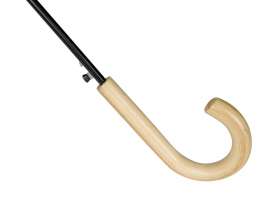 Зонт-трость 1134 Okobrella с деревянной ручкой и куполом из переработанного пластика, серый №6