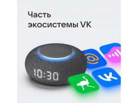 Умная колонка VK Капсула Мини с голосовым помощником Марусей, темный серый №8