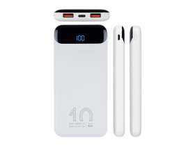 RIVACASE VA2540 (10 000mAh), QC/PD 20W внешний аккумулятор с дисплеем, белый 12/48 №9