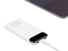 RIVACASE VA2540 (10 000mAh), QC/PD 20W внешний аккумулятор с дисплеем, белый 12/48 №5