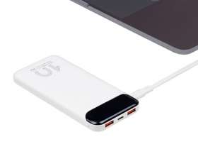 RIVACASE VA2540 (10 000mAh), QC/PD 20W внешний аккумулятор с дисплеем, белый 12/48 №4