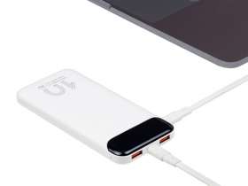 RIVACASE VA2540 (10 000mAh), QC/PD 20W внешний аккумулятор с дисплеем, белый 12/48 №3