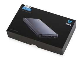 Внешний аккумулятор Forge, Evolt, металл, 10000mah, серебристый №7