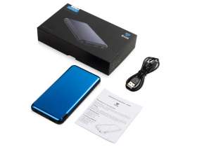 Внешний аккумулятор Forge, Evolt, металл, 10000mah, синий №7