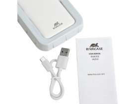 RIVACASE VA2532 (10000 мАч) QC/PD 20W внешний аккумулятор с дисплеем, белый 12/48 №19