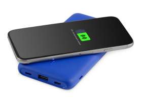 Внешний беспроводной аккумулятор с подсветкой лого Reserve X v.2, 8000 mAh, ярко-синий №8