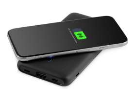 Внешний беспроводной аккумулятор с подсветкой лого Reserve X v.2, 8000 mAh, ярко-черный №8