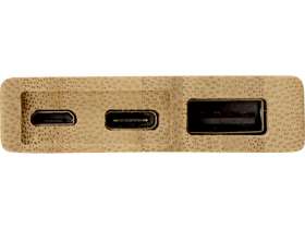 Внешний аккумулятор из бамбука Bamboo, 5000 mAh №7