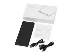 Портативное зарядное устройство с синей подсветкой логотипа Faros, soft-touch, 4000 mAh (P) №3