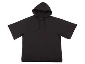 Толстовка с капюшоном, короткий рукав, черный №8