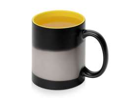 Кружка-хамелеон Surprise матовая, черный/желтый №4