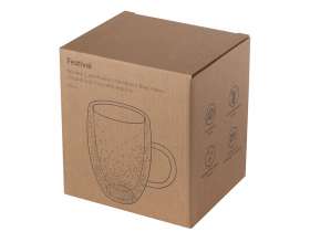 Кружка с двойными стенками с блестками, 360 мл, серебристый №8