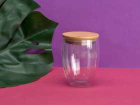 Стакан Valday с двойными стекнами и бамбуковой крышкой, 350 мл №6