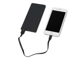 Портативное зарядное устройство с красной подсветкой логотипа Faros, soft-touch, 4000 mAh №2