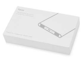 Портативное зарядное устройство с красной подсветкой логотипа Faros, soft-touch, 4000 mAh №8