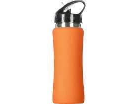 Бутылка для воды Bottle C1, сталь, soft touch, 600 мл, оранжевый №4