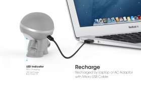 Портативный динамик Bluetooth XOOPAR mini XBOY, серый №7