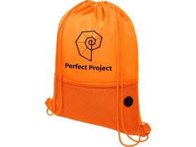 Сетчастый рюкзак со шнурком Oriole, оранжевый №6