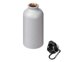 Матовая спортивная бутылка Hip S с карабином и объемом 400 мл, серый №2