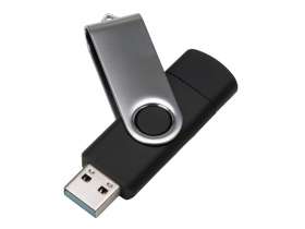 USB3.0/USB Type-C флешка на 32 Гб Квебек C, черный №2