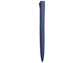 Ручка металлическая шариковая Bevel, синий/черный №4