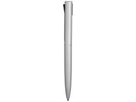 Ручка металлическая шариковая Bevel, серебристый/черный №4