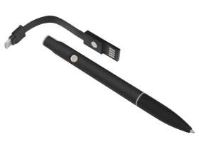 Ручка шариковая с кабелем USB, черный №5