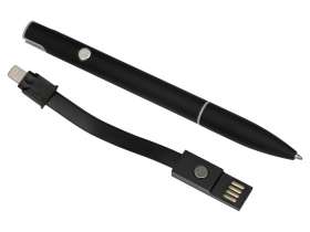 Ручка шариковая с кабелем USB, черный №6