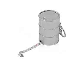 Брелок-рулетка Баррель, 1 м., серебристый №2