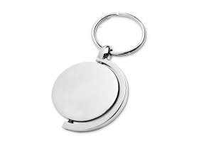 Брелок с глобусом, вращающимся внутри кольца, серебристый №2