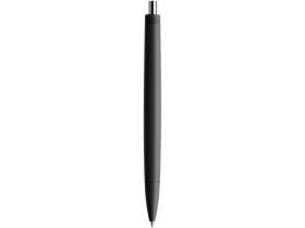 Ручка пластиковая шариковая Prodir ds6prr-Z75 софт-тач, черный с серебристой кнопкой №3