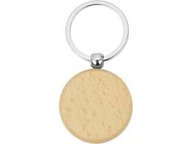 Брелок Wood RND круглый, бежевый №2