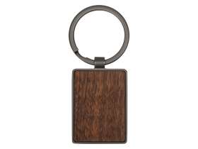 Брелок из темного металла и дерева Timber, черный/темно-коричневый №2