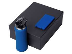 Подарочный набор с бутылкой для воды и повербанком С1, 5000 mAh, синий №2