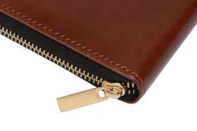 Бизнес-блокнот на молнии А5 Fabrizio, 80 листов,  коричневый №7