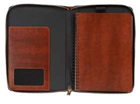 Бизнес-блокнот на молнии А5 Fabrizio, 80 листов,  коричневый №5