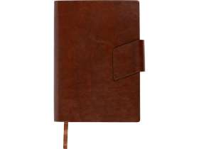 Бизнес блокнот А5 Monoi с клапаном, твердая обложка, 128 листов, коричневый №2