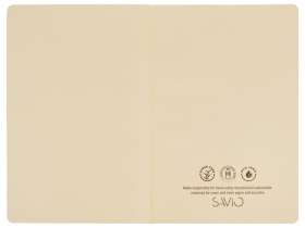 Блокнот А5 из переработанного тростника и RPET Adiantum, 80 листов, гибкая обложка, синий №4