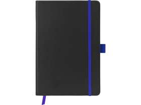 Блокнот ColorNote Black, твердая обложка A5, 80 листов, черный с синим №3
