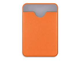 Чехол-картхолдер Favor на клеевой основе на телефон для пластиковых карт и и карт доступа, оранжевый №2
