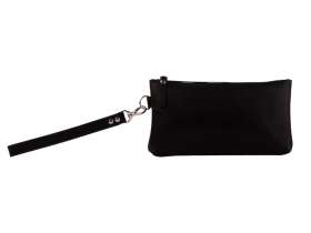 Барсетка кожаная, черный №10